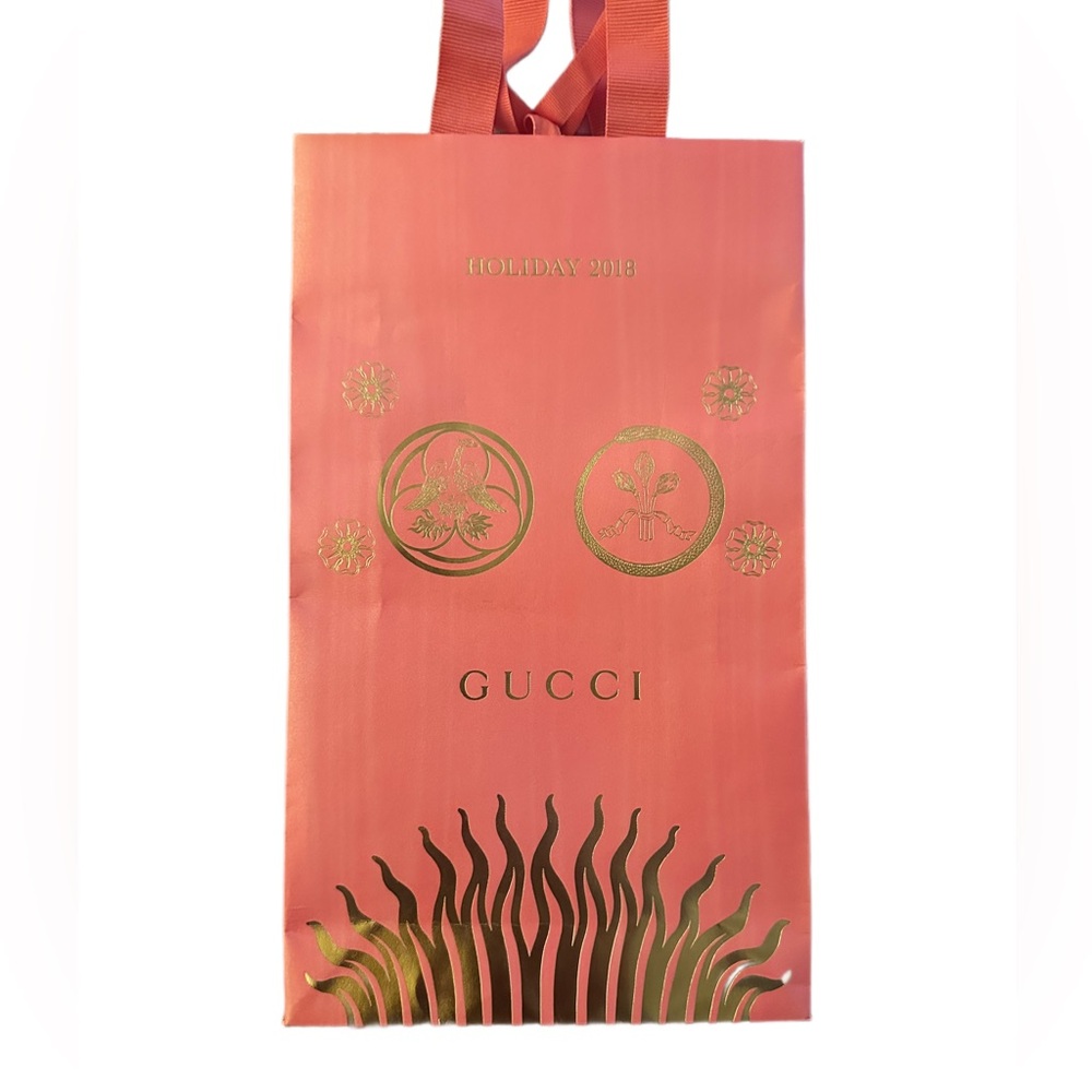 GUCCI 2018 holiday metallic shopping bag